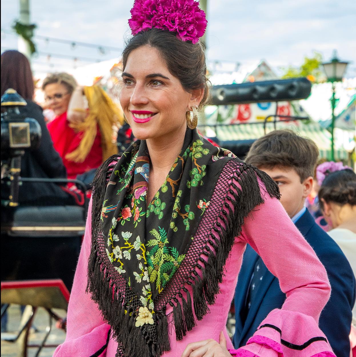Lourdes Montes en la Feria de Abril./gtres