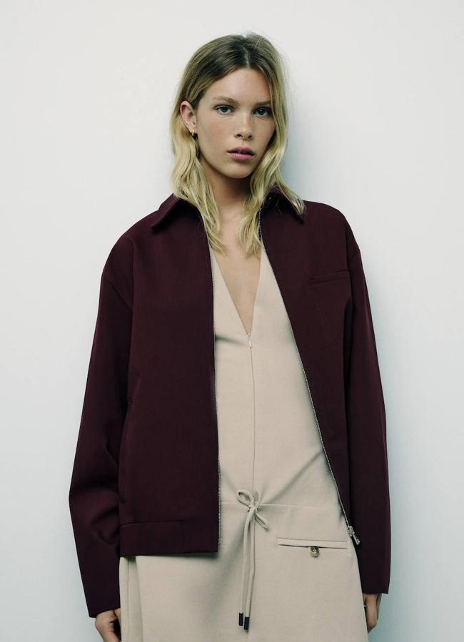 Chaqueta burdeos oversize